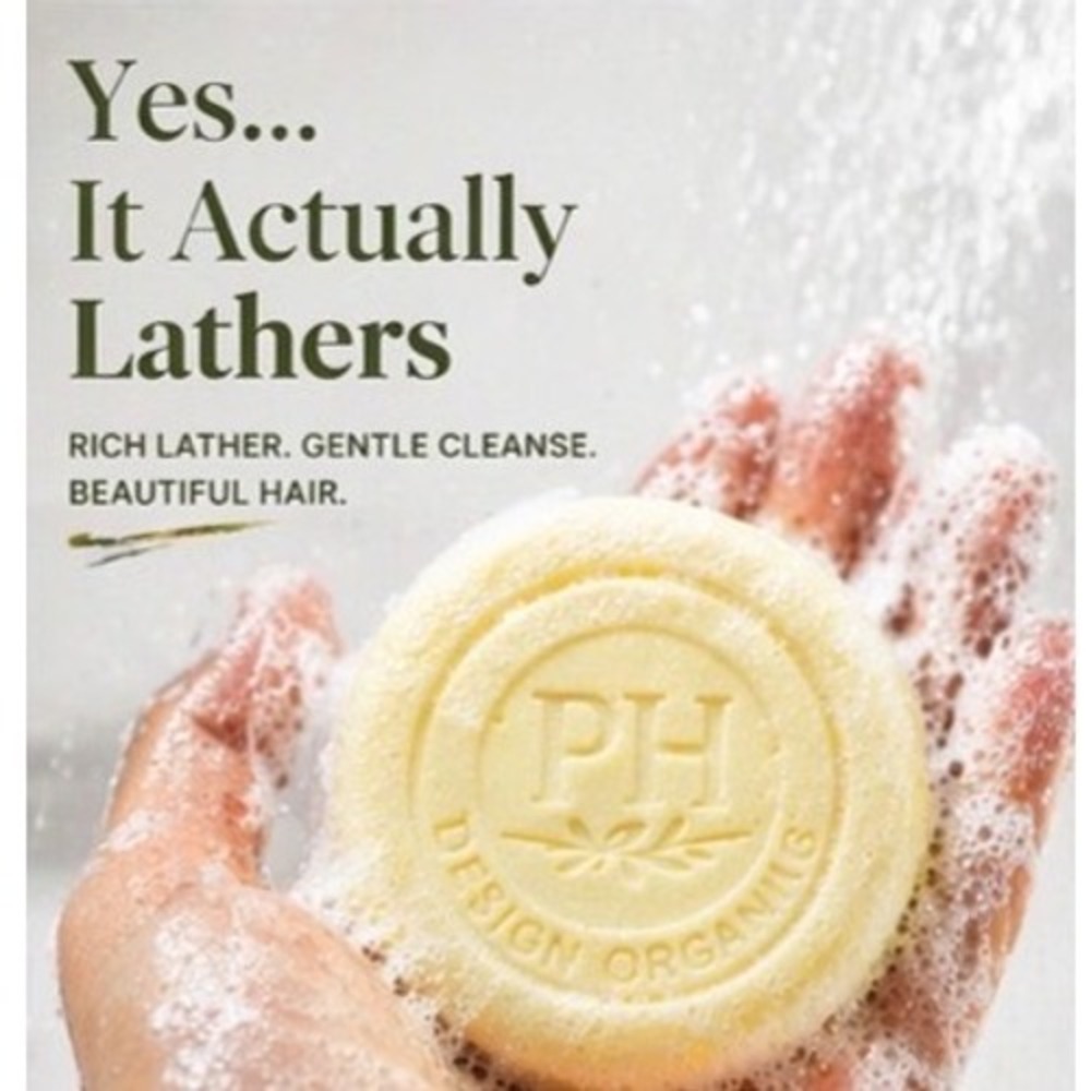 PH Design Organics Natural Shampoo Bar Aragon Oil Eco‎ Bar; White Citrus & Sage